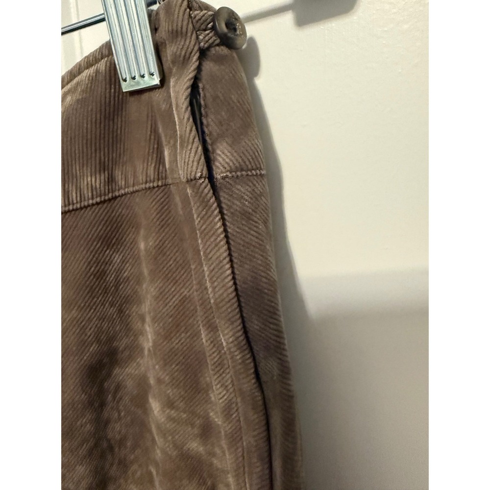 J.Jill Petite Brown Corduroy Look A Line Skirt Size 16P 100% Rayon Side Zipper - Picture 3 of 7